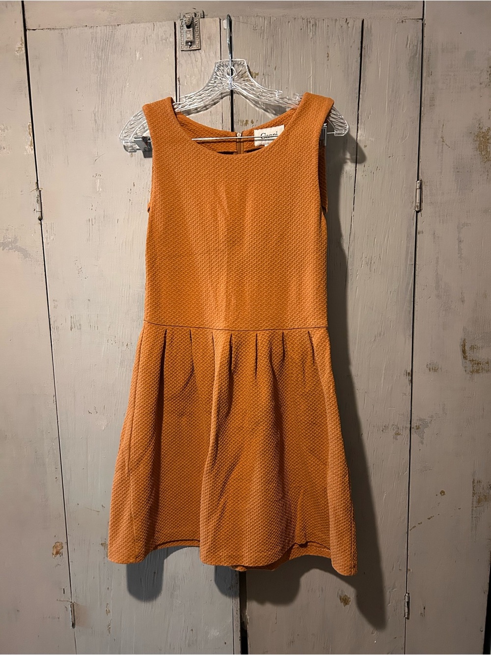 GANNI orange mini dress